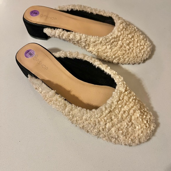 Top Shop Georgia Shearling Mules size 8 - Picture 8 of 13